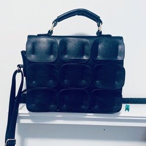 Black Leather Crossbody Bag